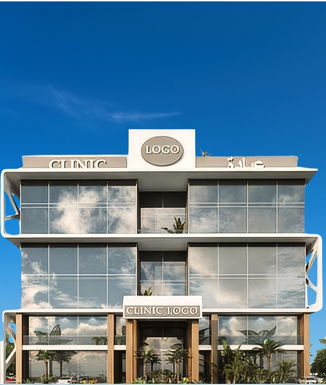 Modern medical centers exterior