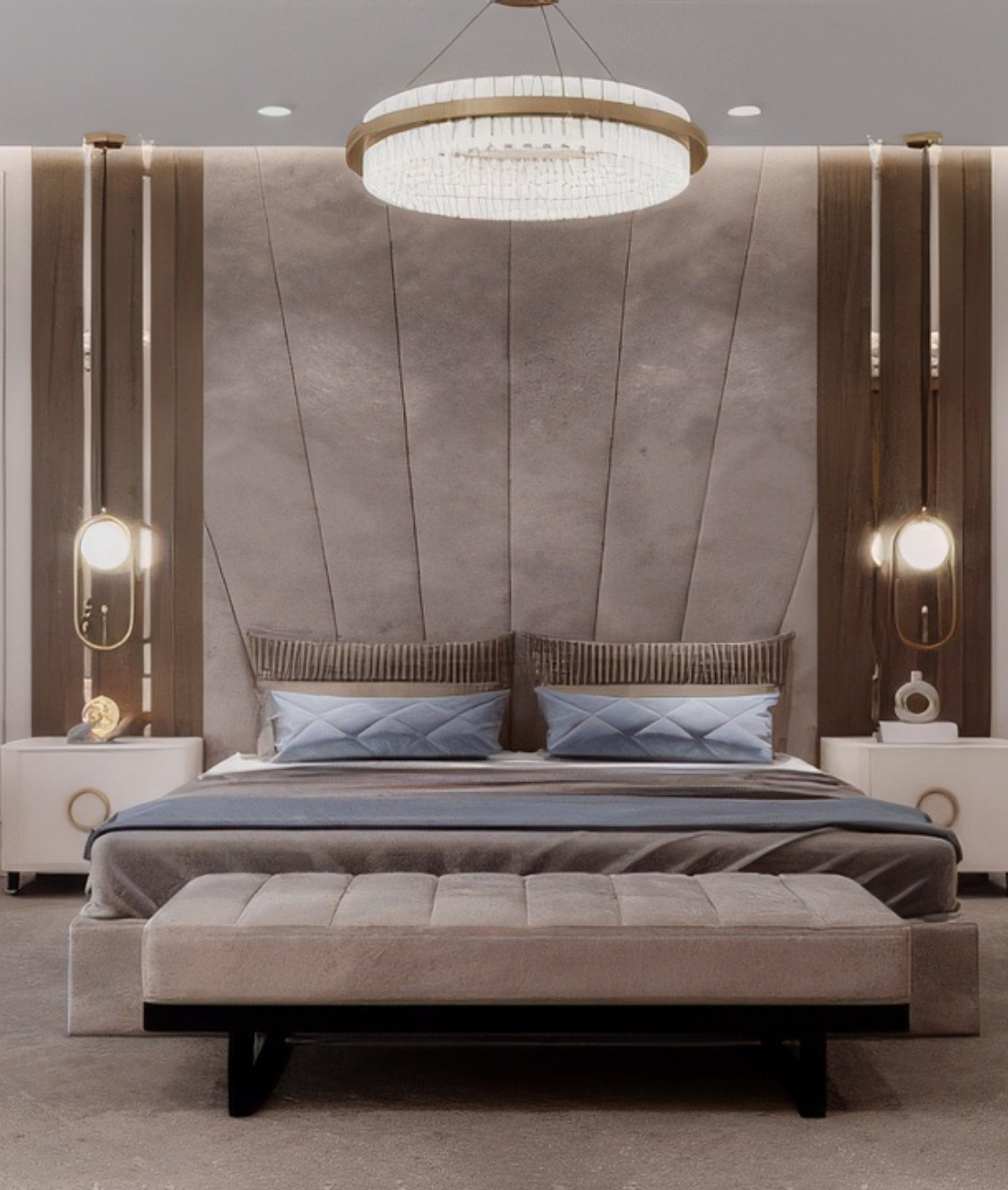 SPACIOUS AND CALM BEDROOM INTERIORS