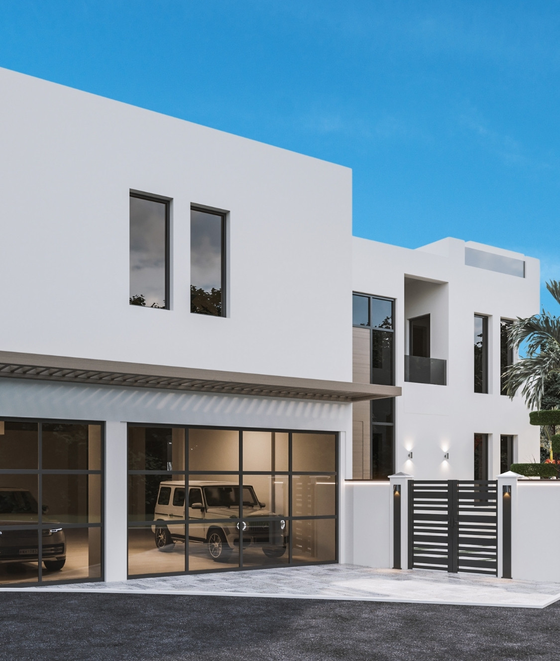 A Modern Villa Exterior & Landscape Design in Al Barari, Dubai
