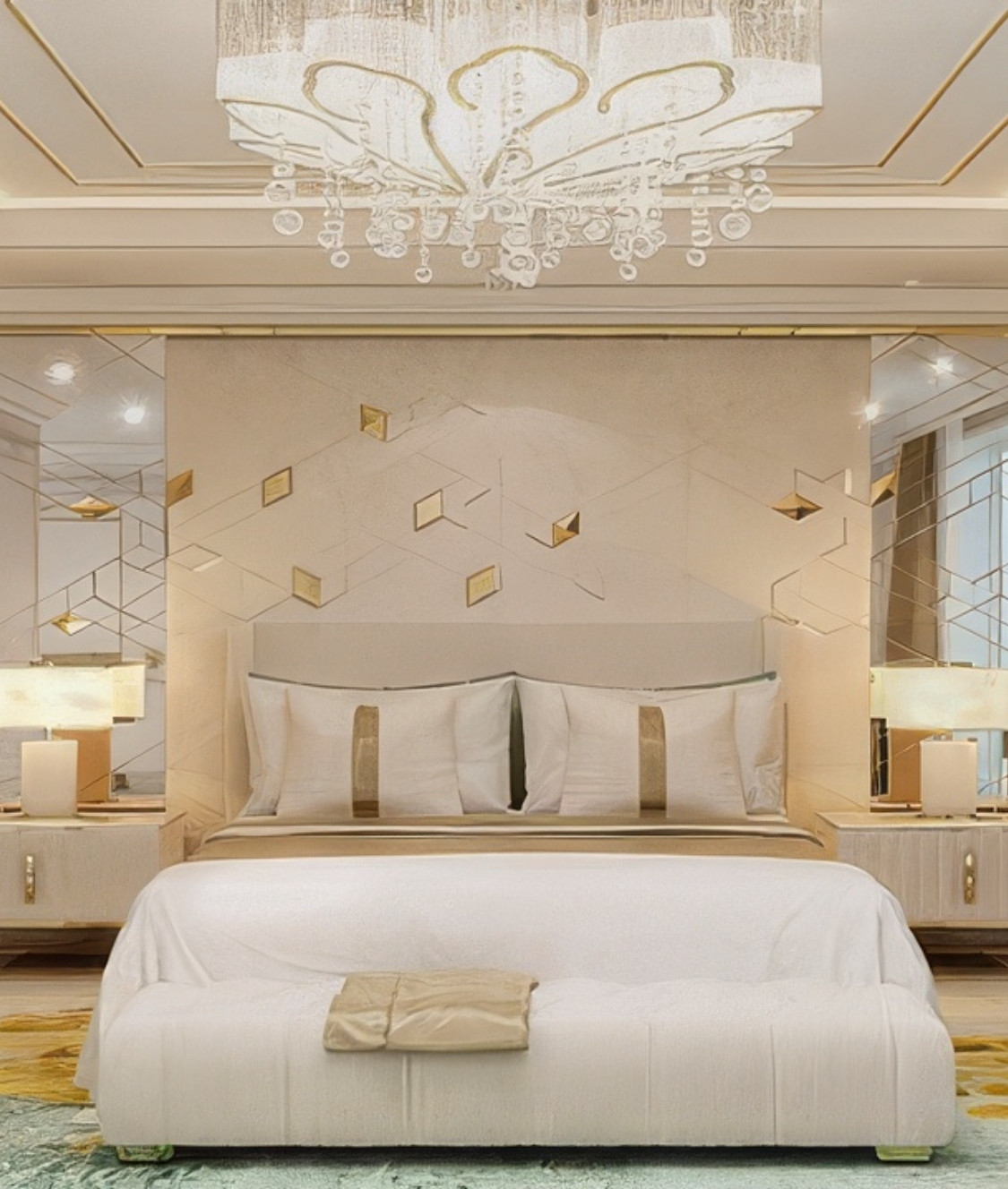 Gorgeous villa bedroom decoration