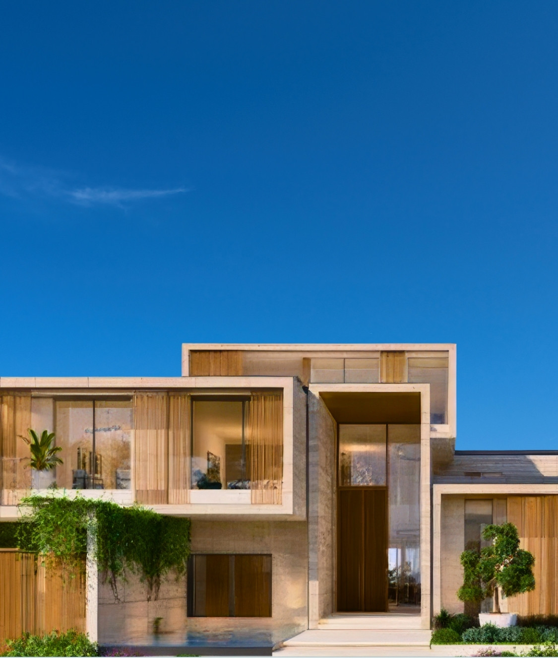 Exterior And Landscape Design Solution in Modern Fusion