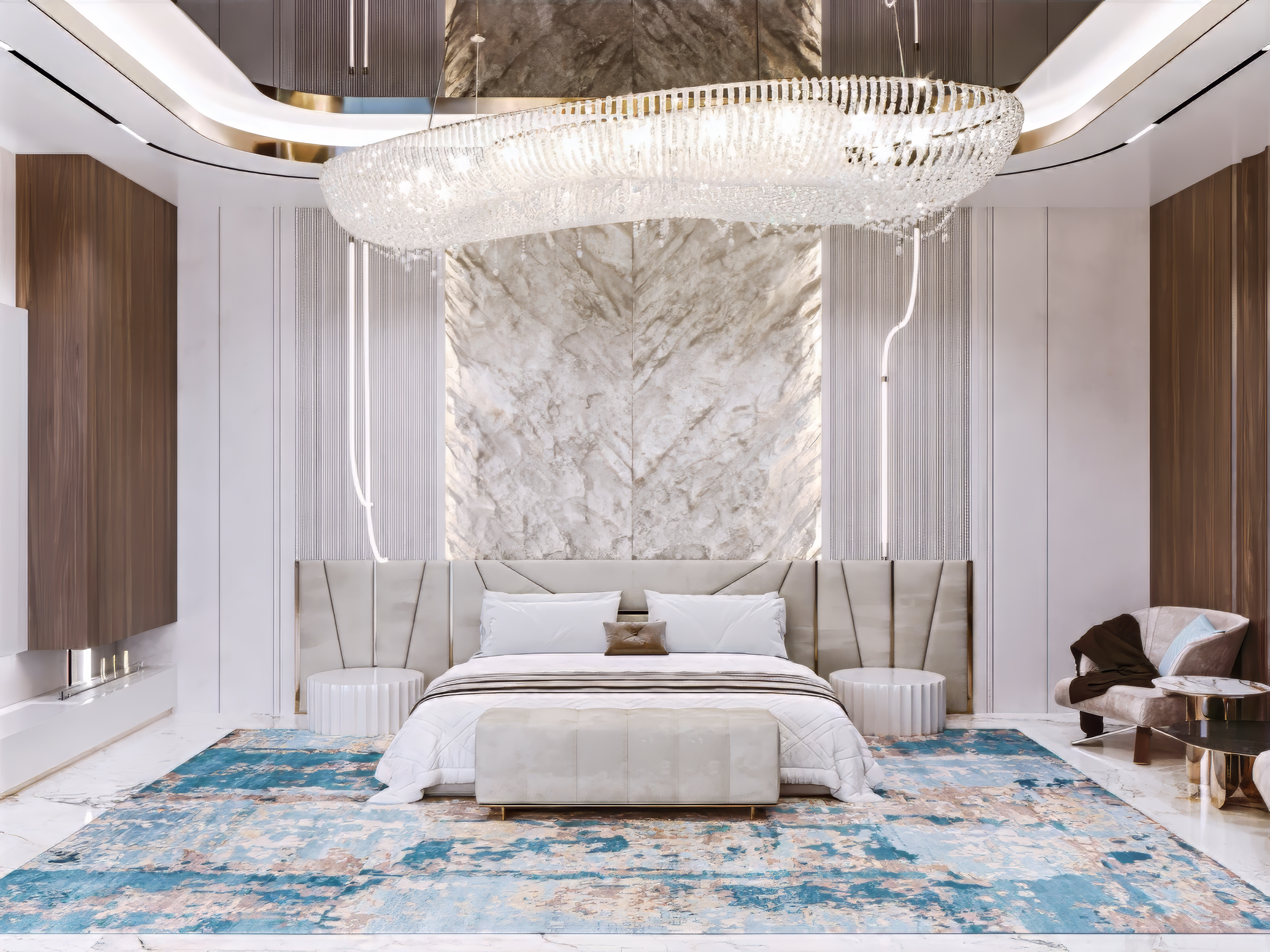 Premium Class Furniture and Materials for Master Bedroom Interiors