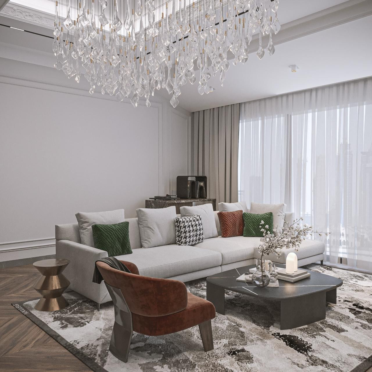 Spacious Family Sitting Room Interior