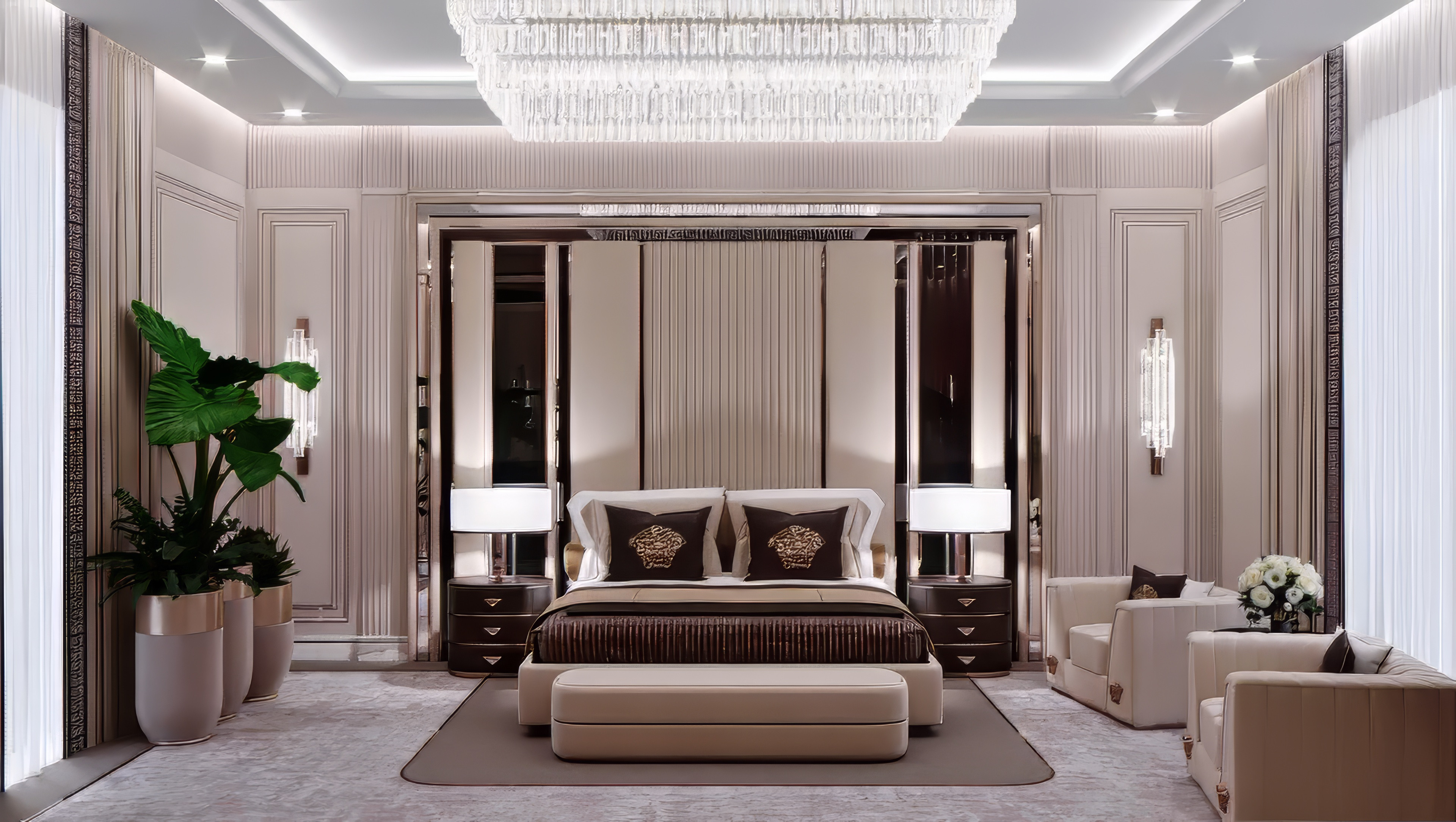 White bedroom interior