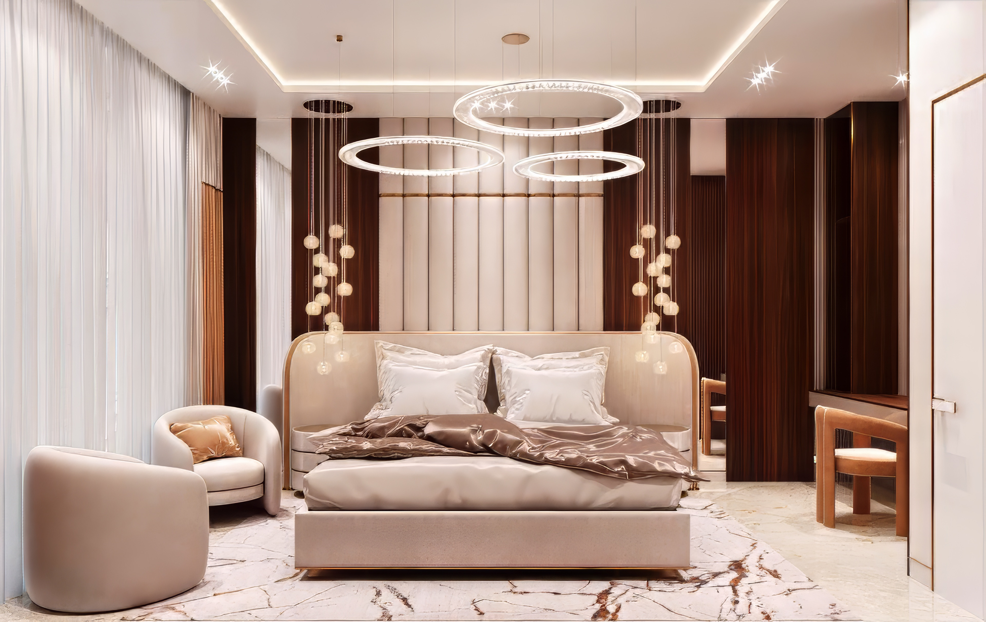 Boy luxury bedroom interior