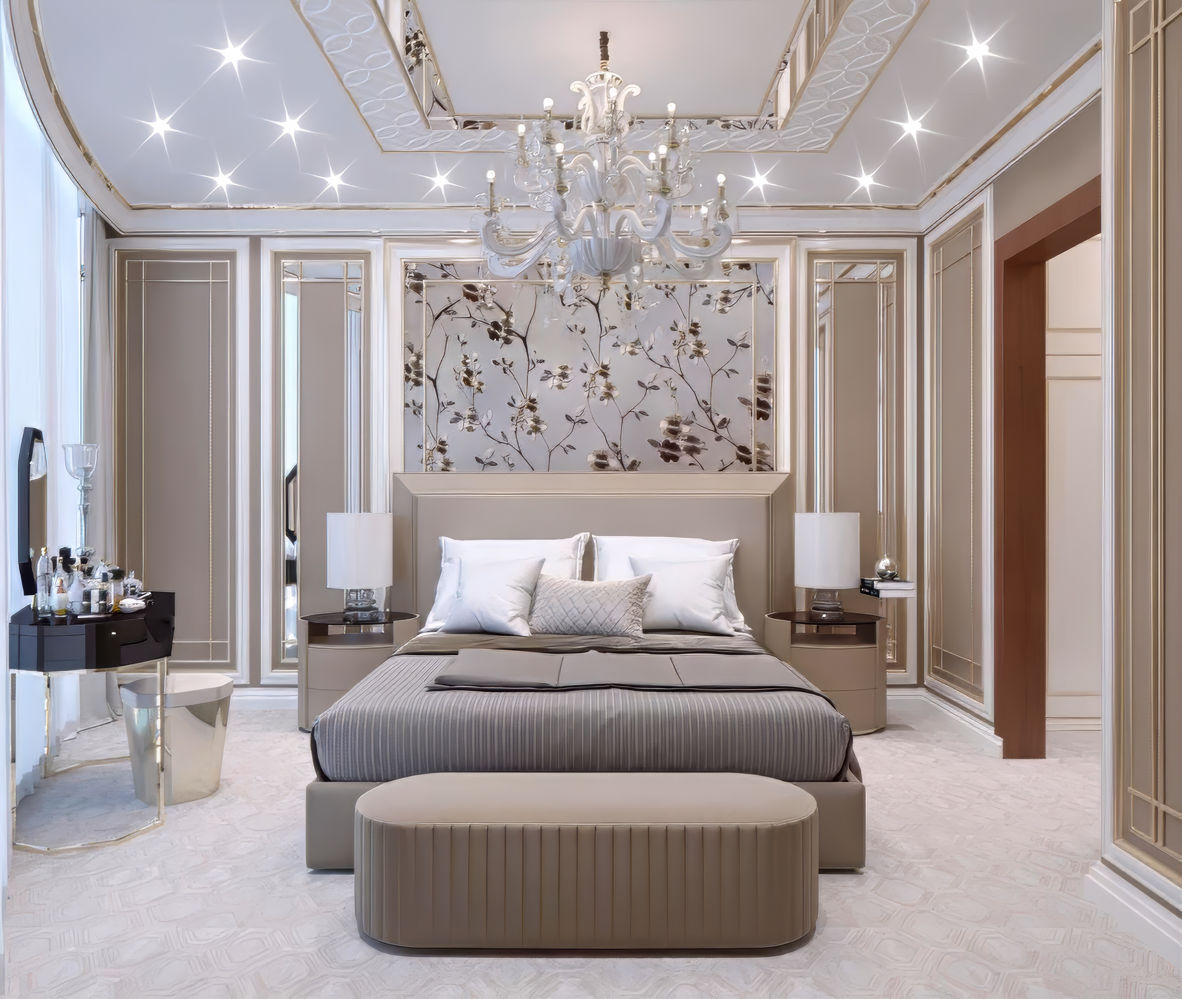 Modern Aesthetic for a Bedroom Interior in Dubai