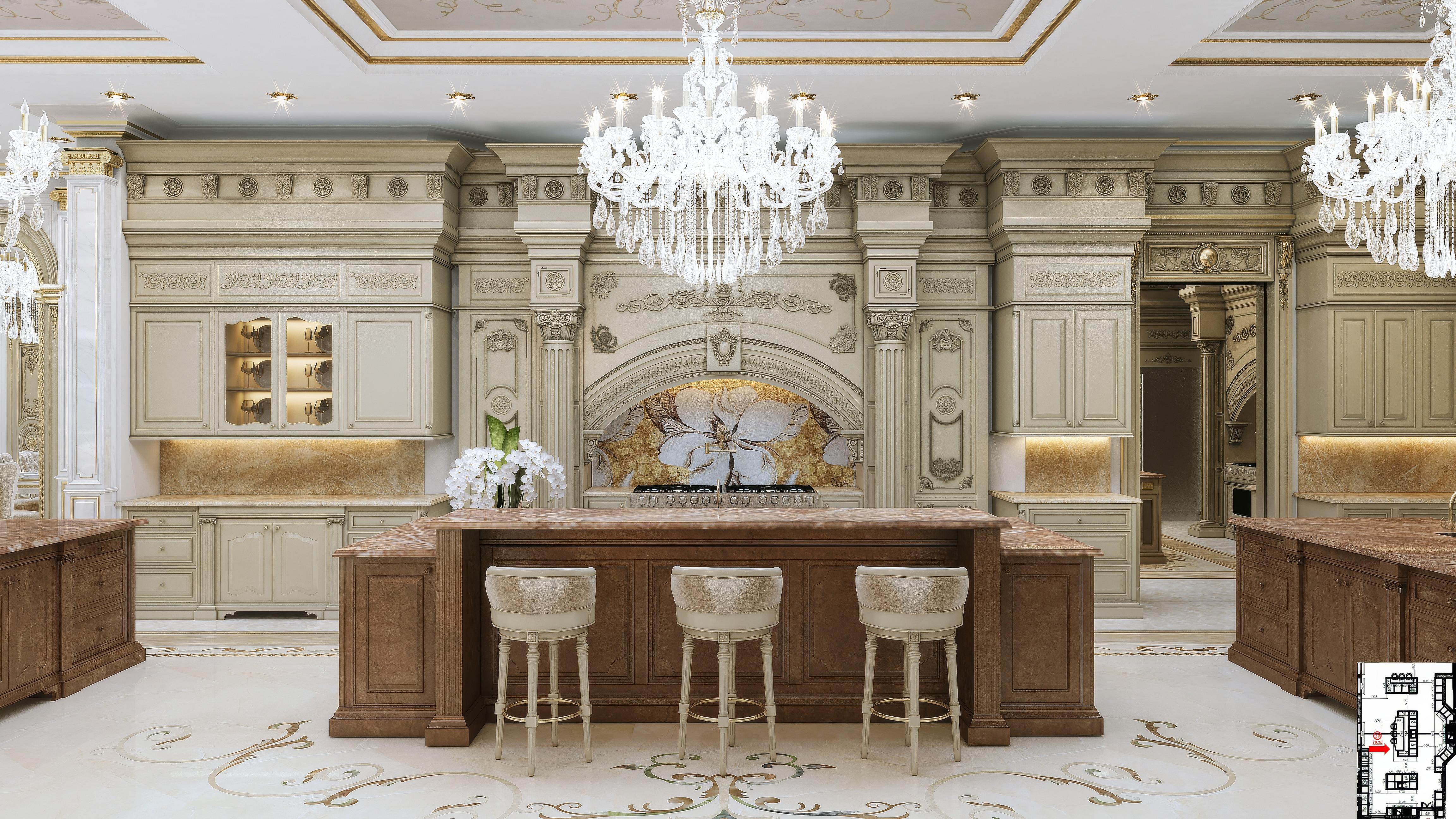 Royal Classic Kitchen Interior Design