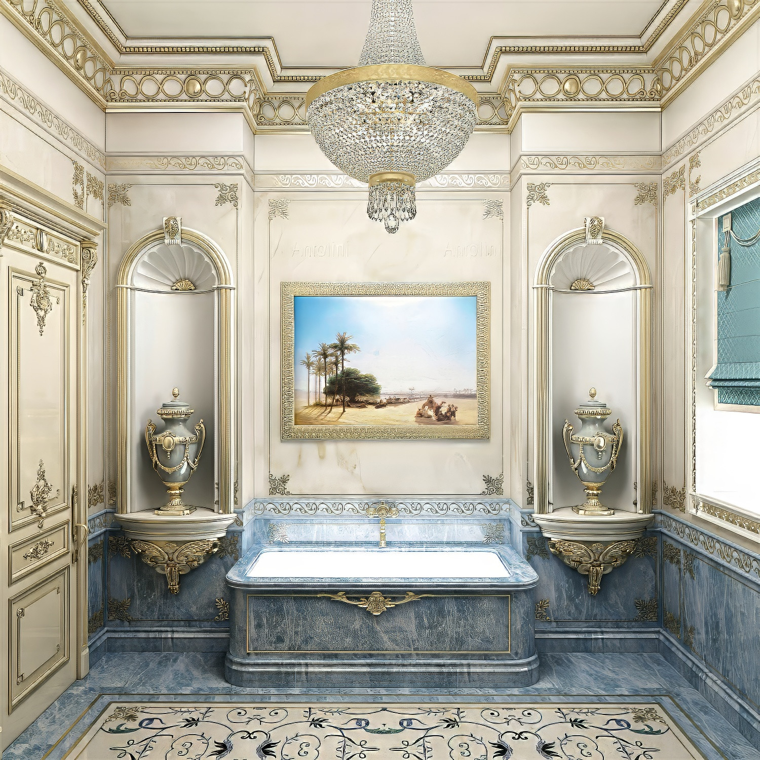Elegant Bathroom Interior Design in Dubai