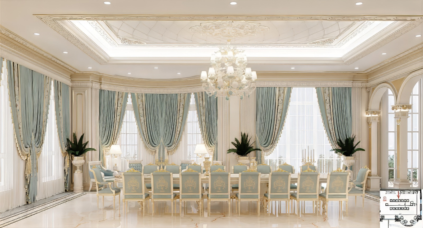 Luxe Dining Room Interior Design