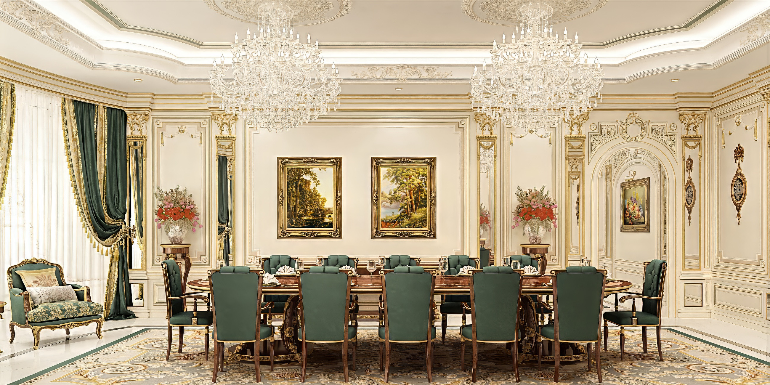 Luxurious Chic dinning room