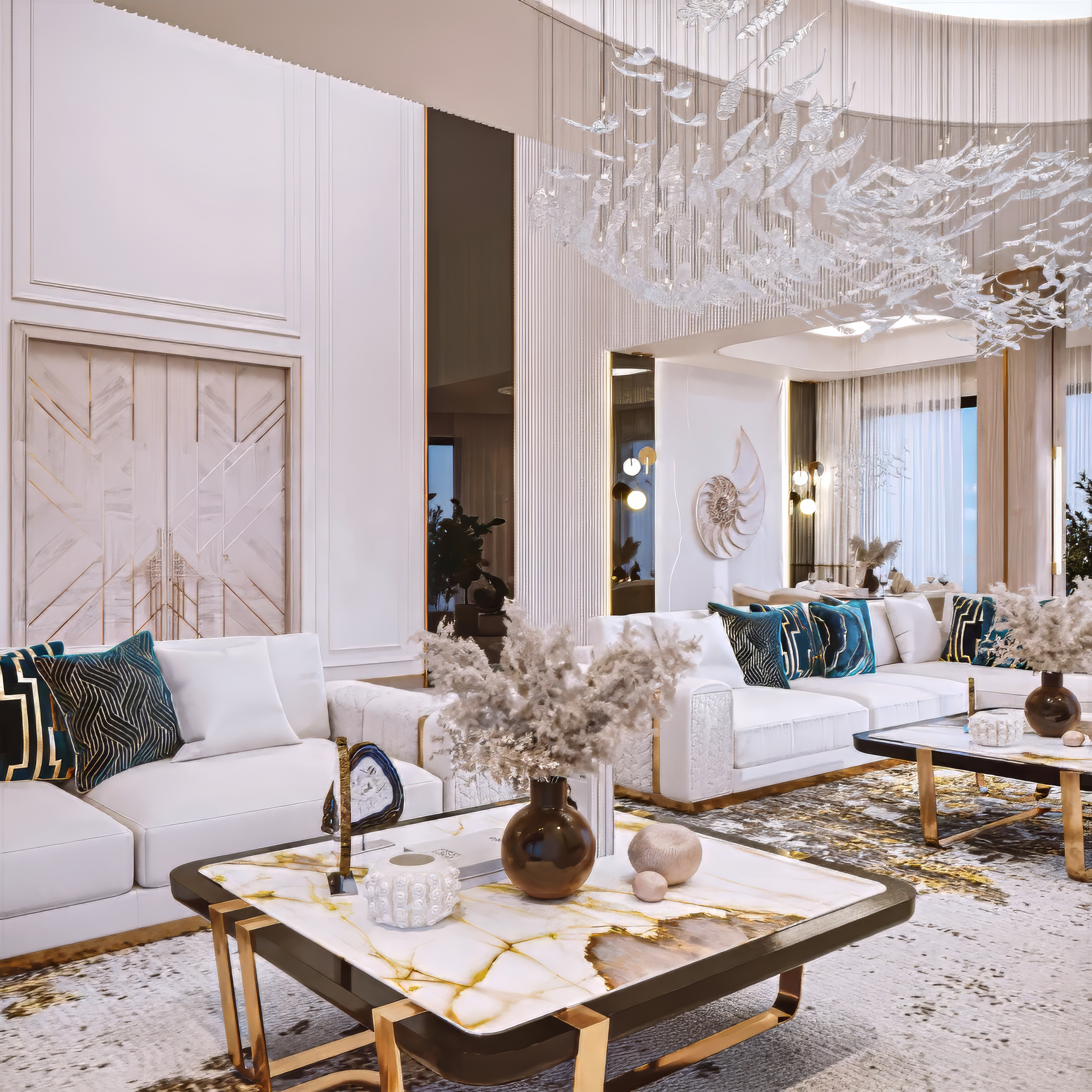 Beautiful Houses with Luxury Living Room