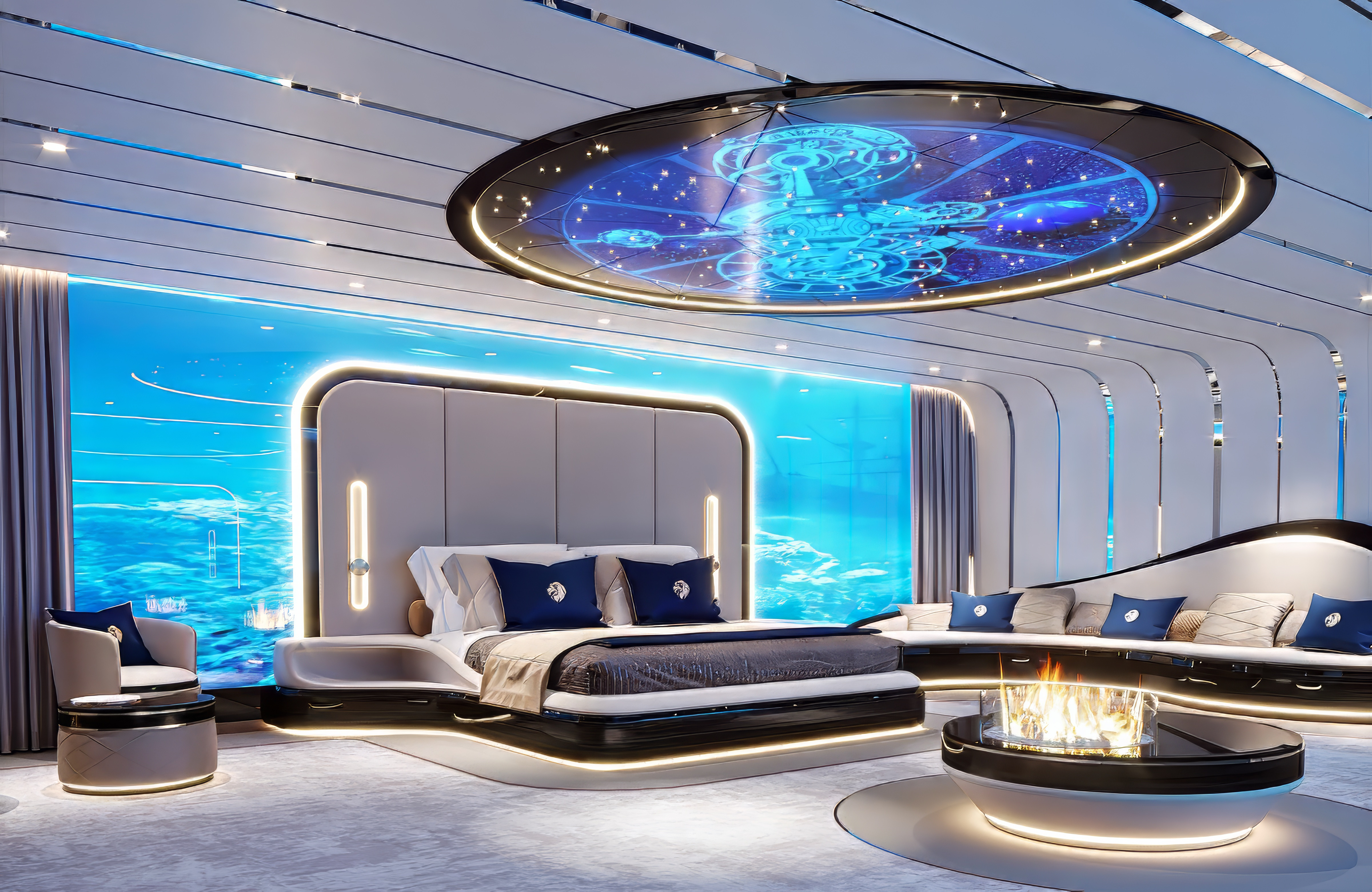 Under Water Bedroom Interior Design