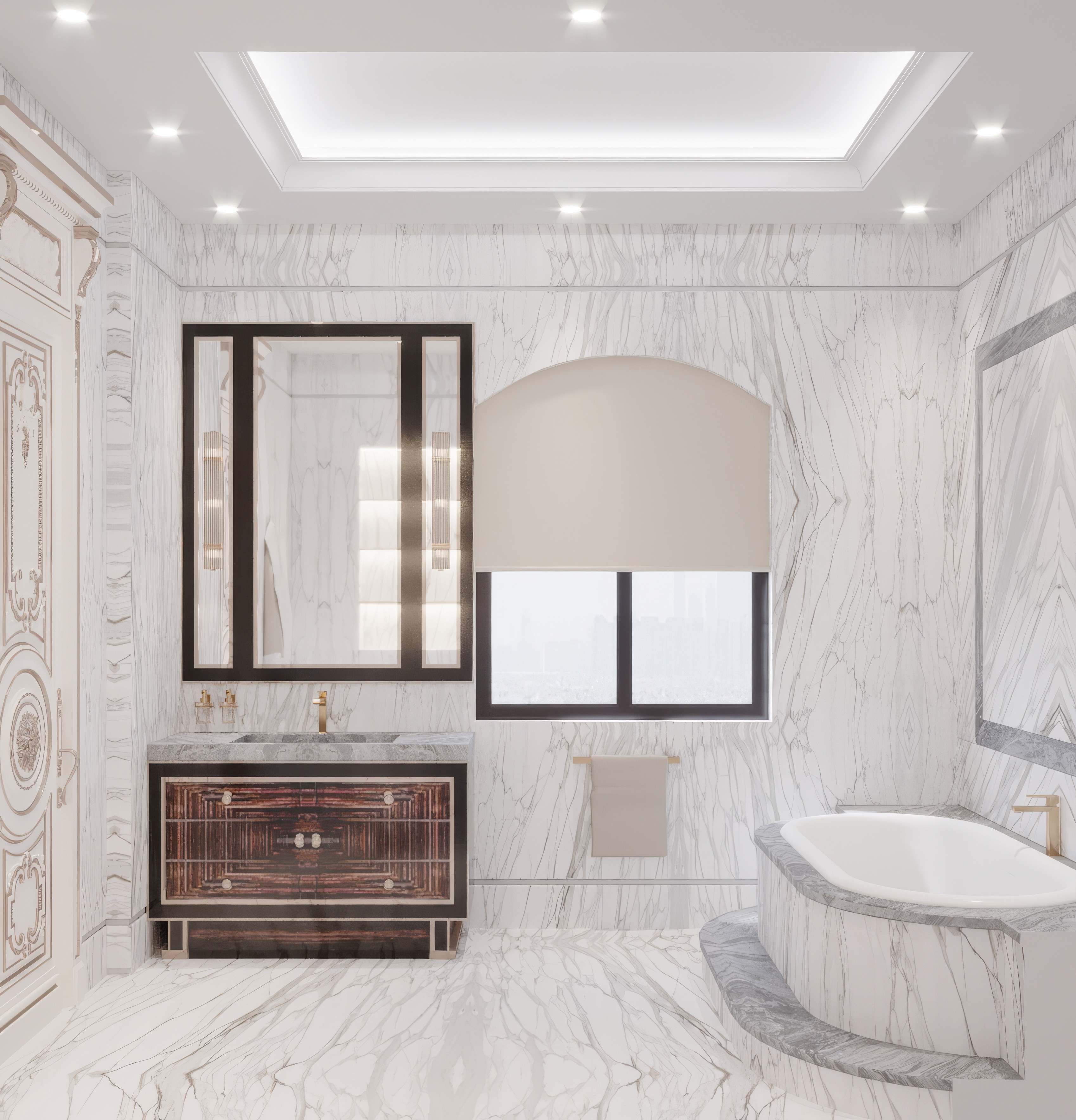 Cozy bathroom interior