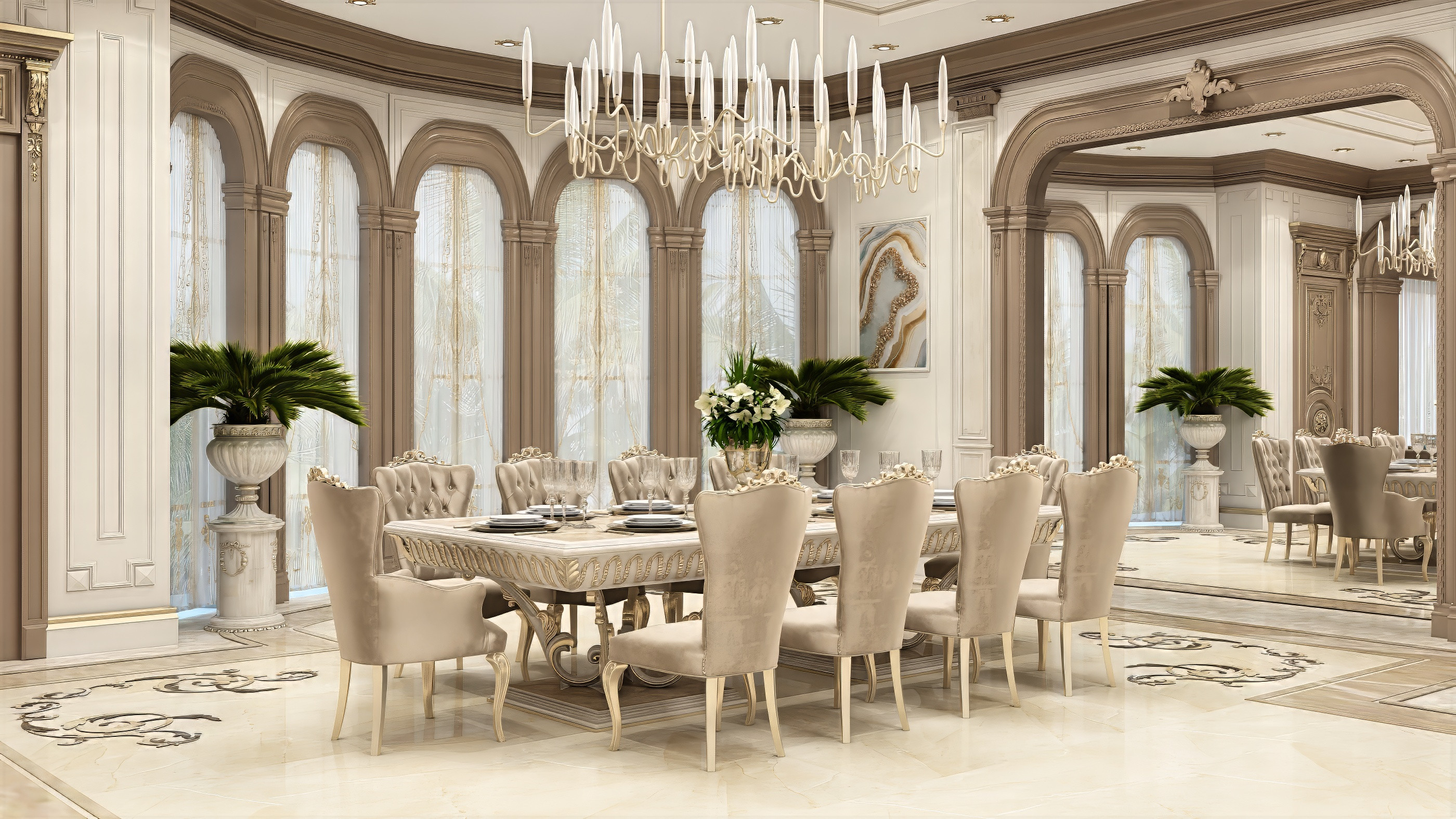 Comfortable dining room interior