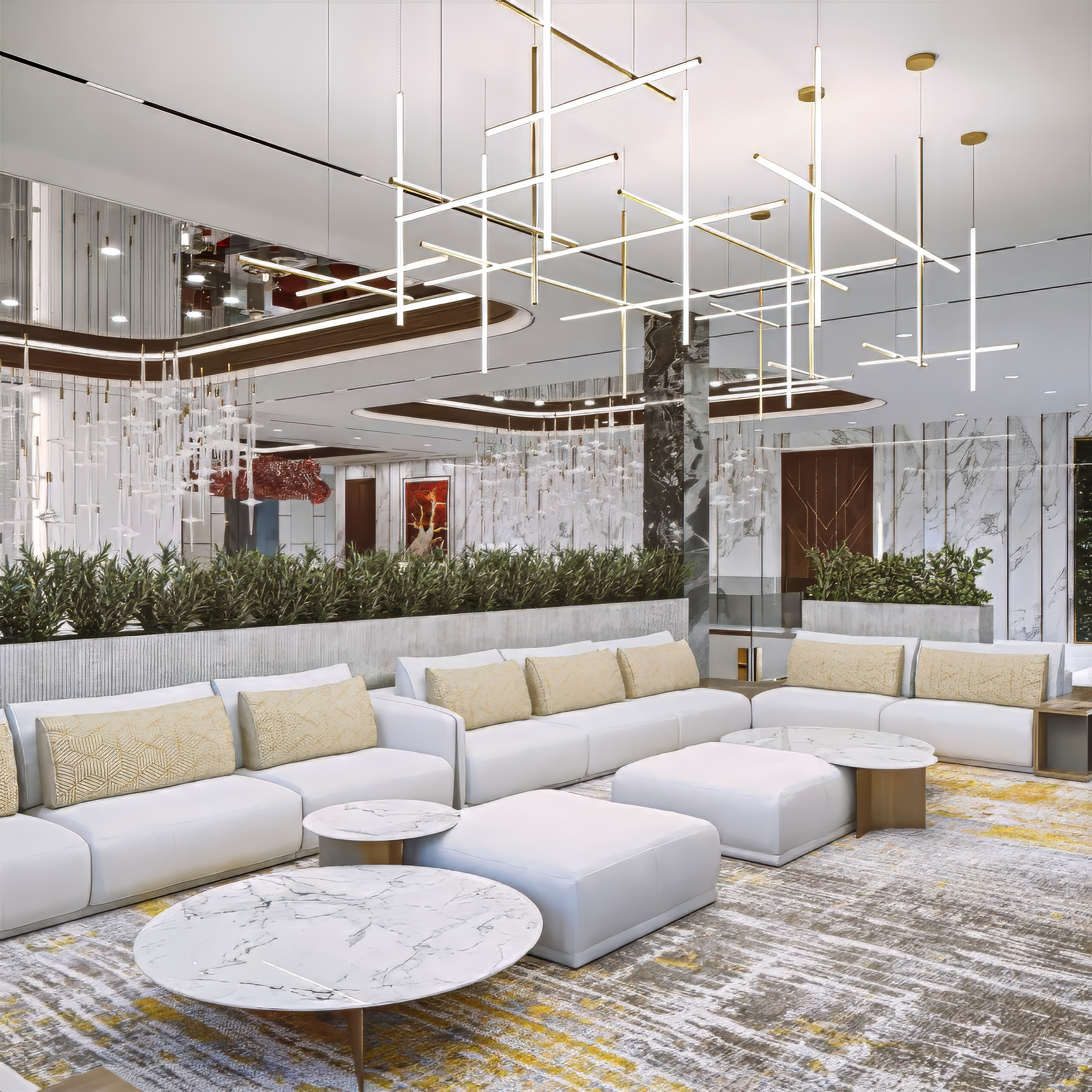 Chic family sitting room for Luxury Villa