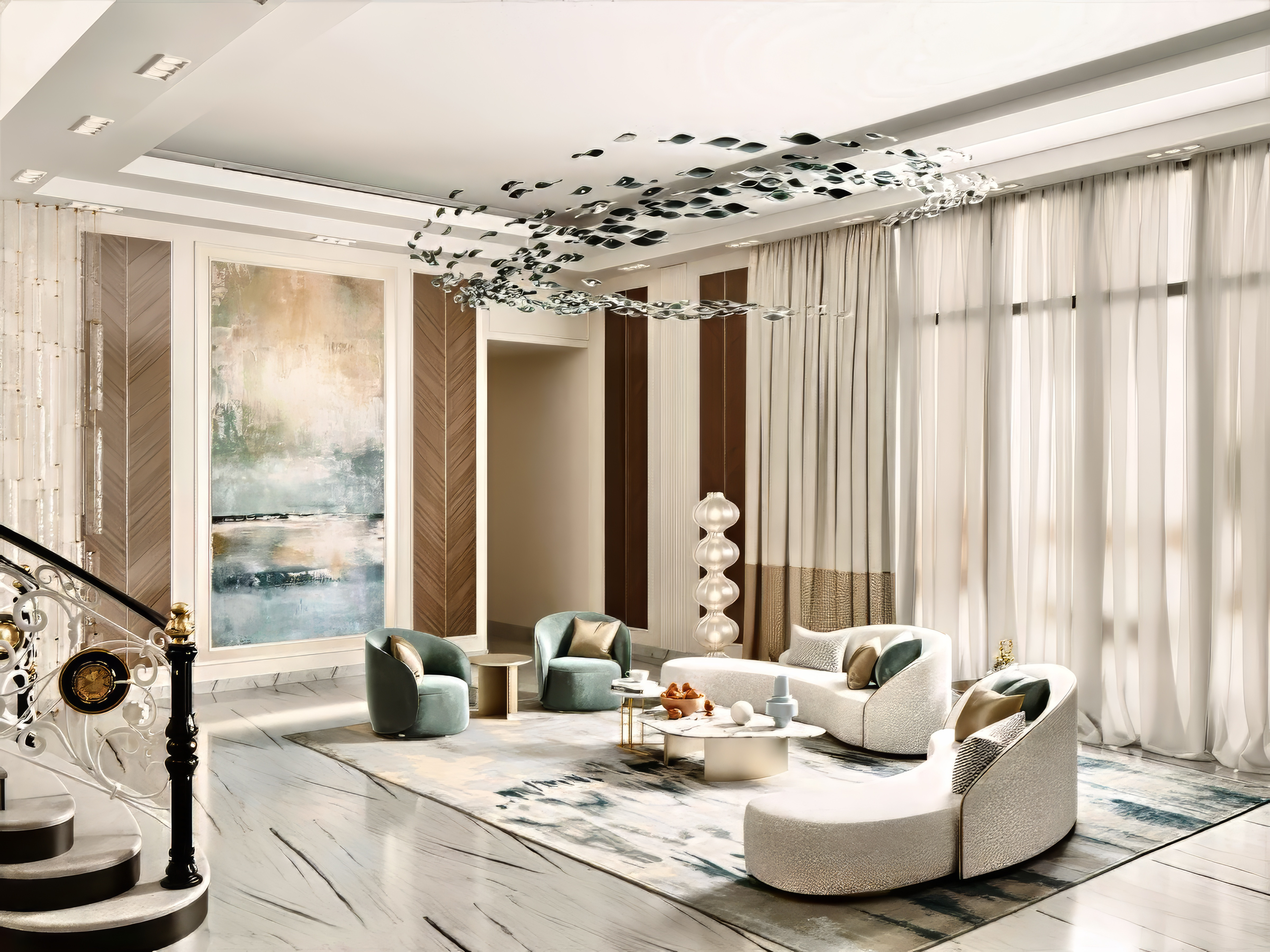 Classy Family Sitting Room Interior Design