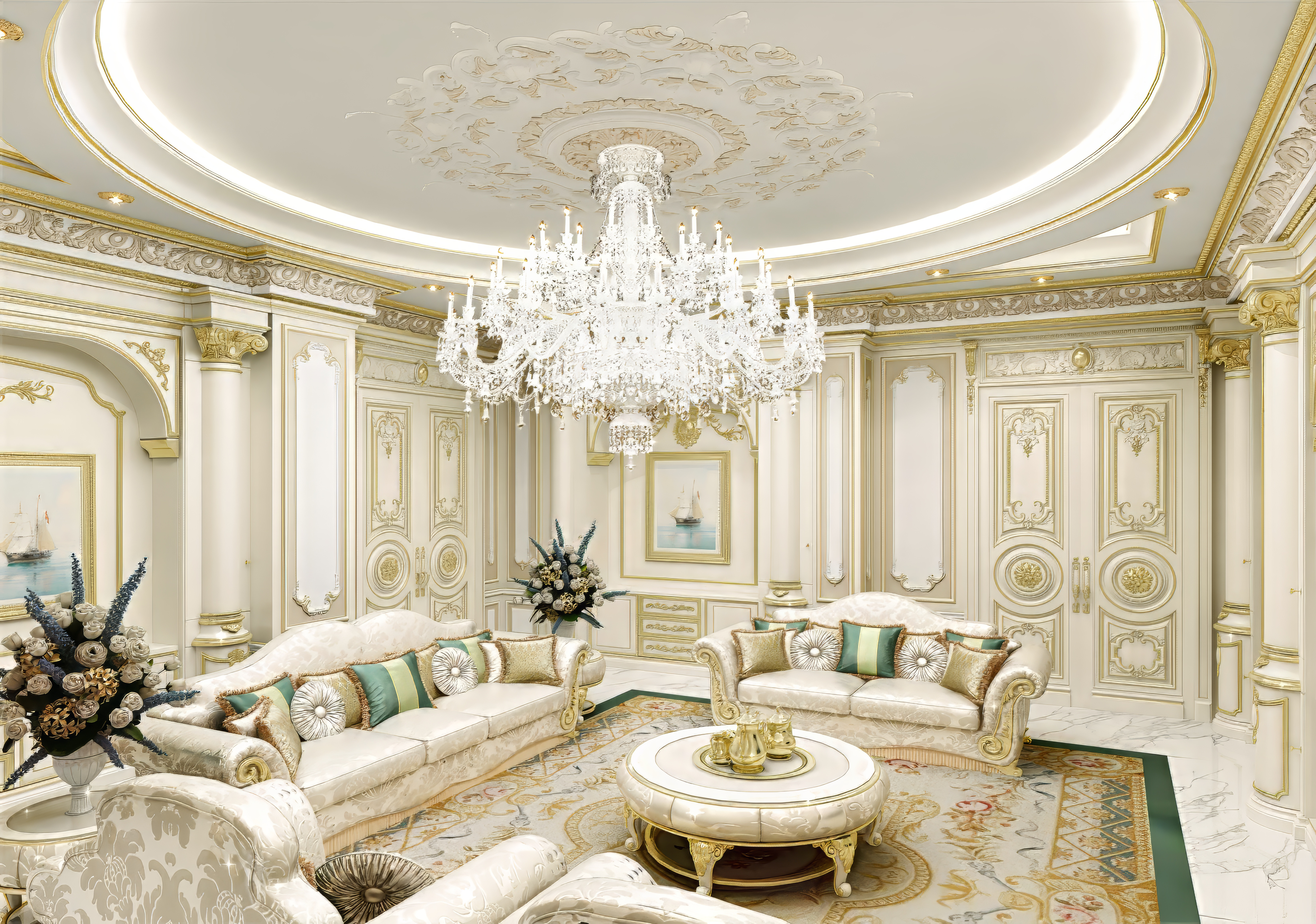 Luxury Decor Family Sitting Room UAE