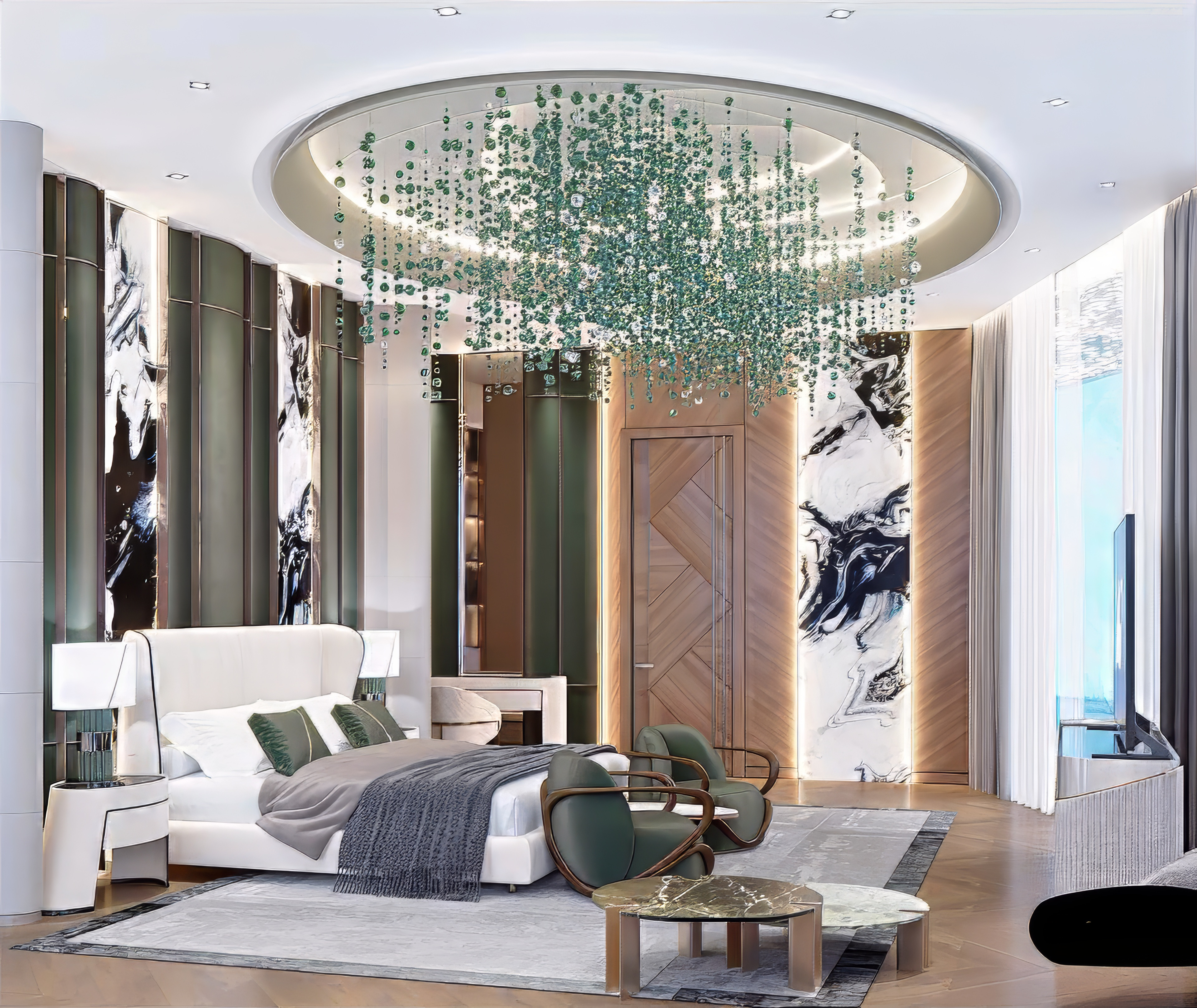 Bedroom with Chocolate Notes