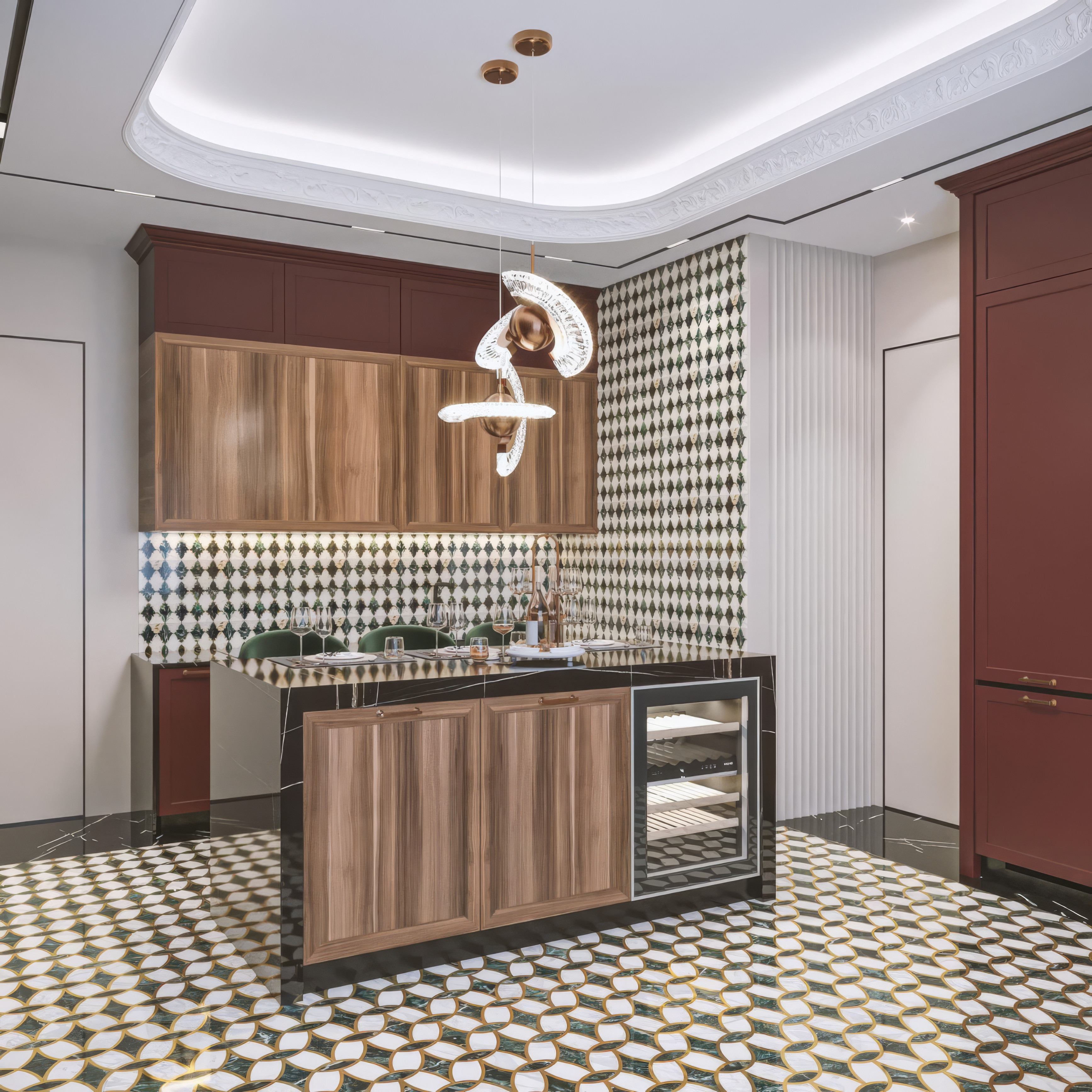 Gorgeous Kitchen Design For Project In Kazakhstan