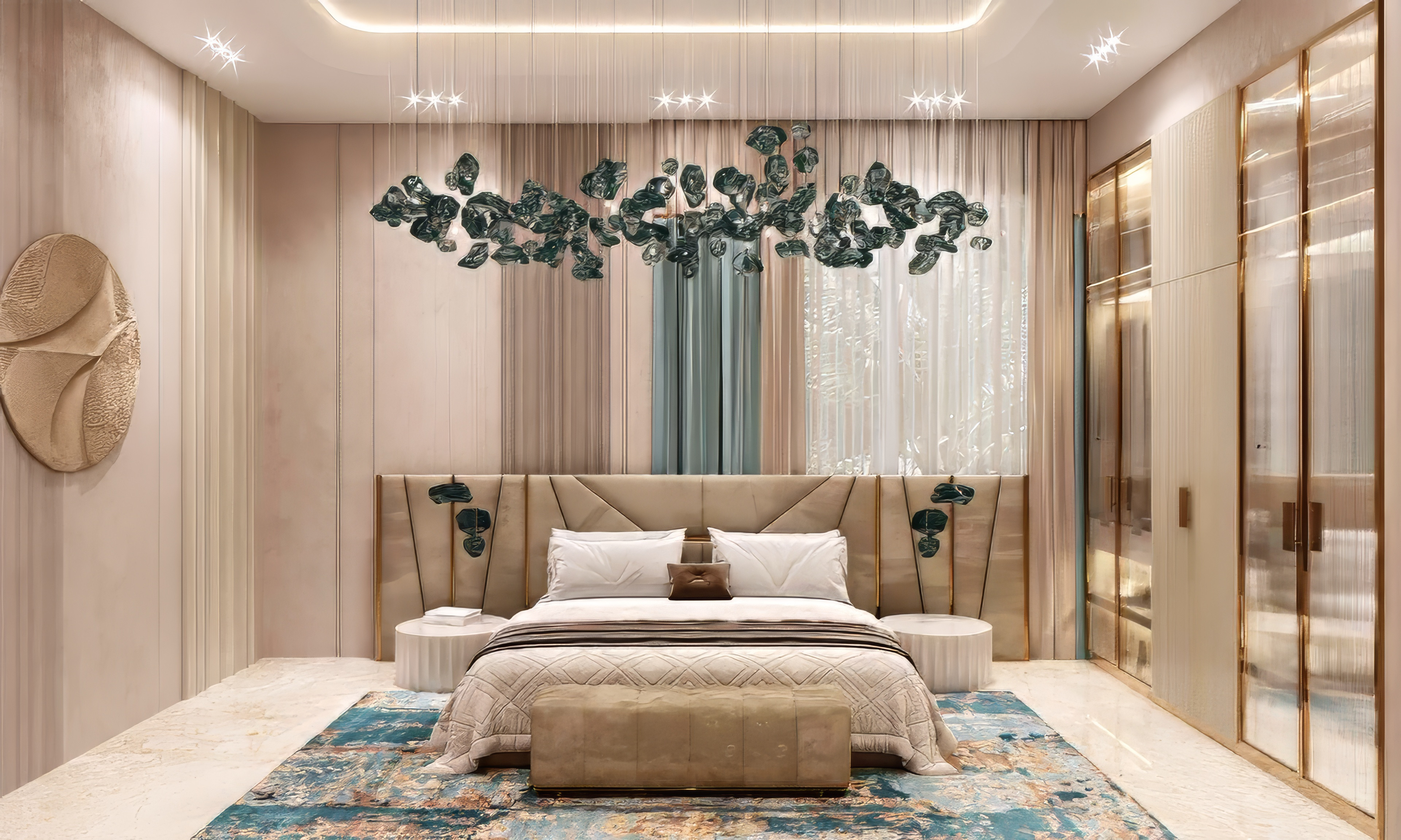 Elegant bedroom in Apartments