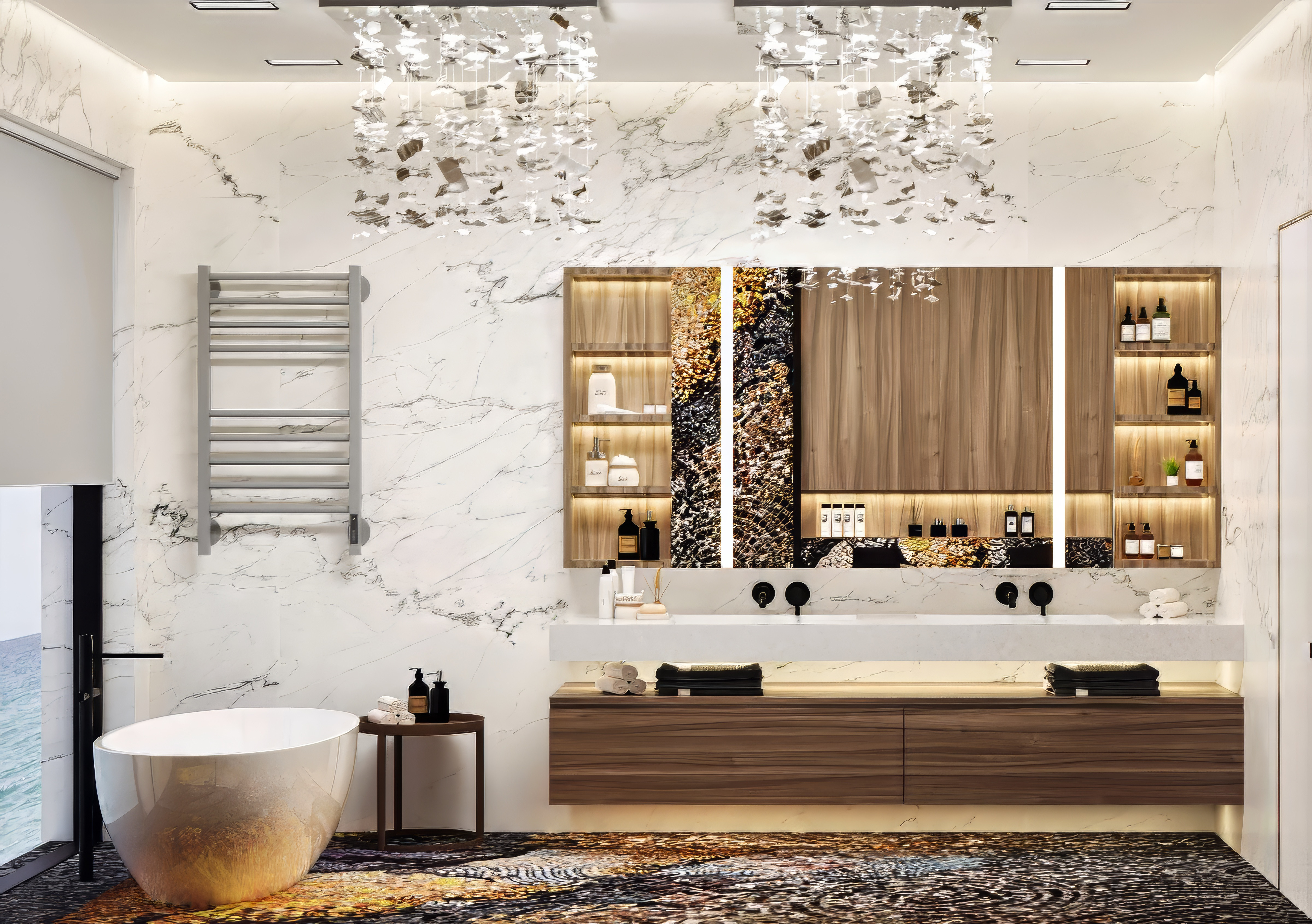 Elegant Classic Style Bathroom Interior Design