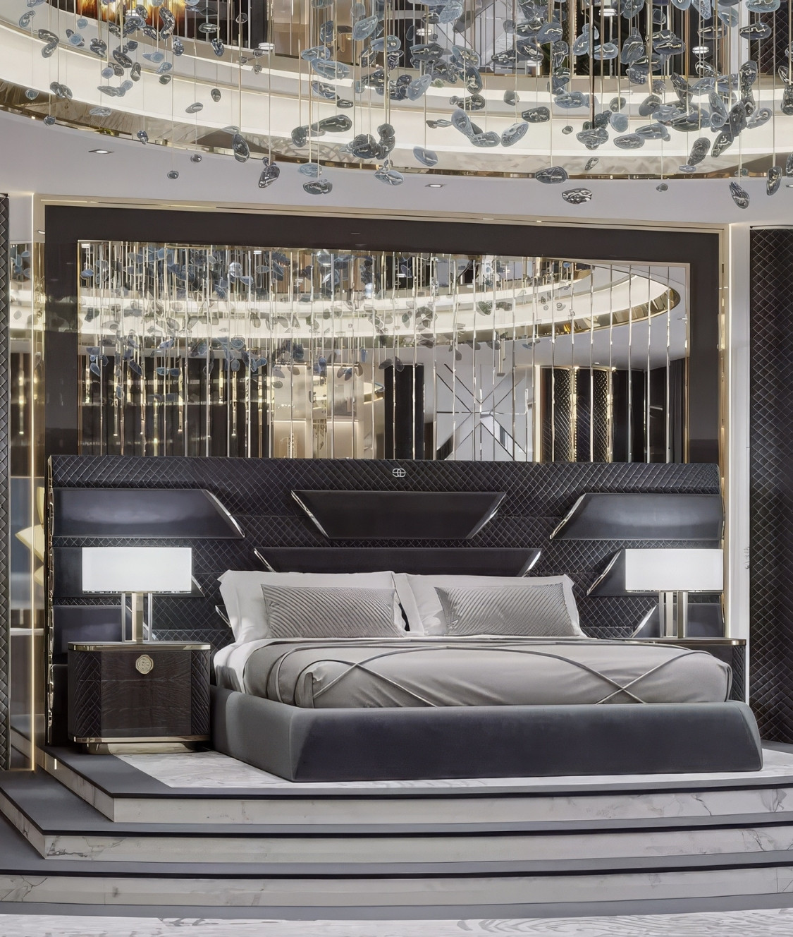 Royal Bedroom Design In Dark Colors