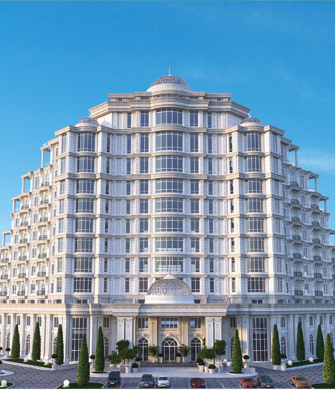 Modern Hotel Facade in Dubai