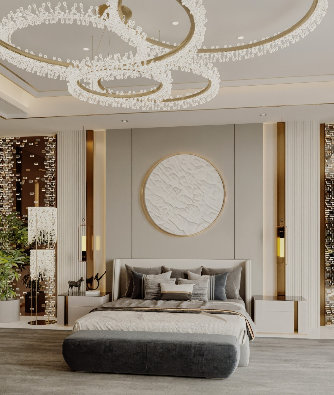 Luxurious Bedroom Design For Villa In Dubai