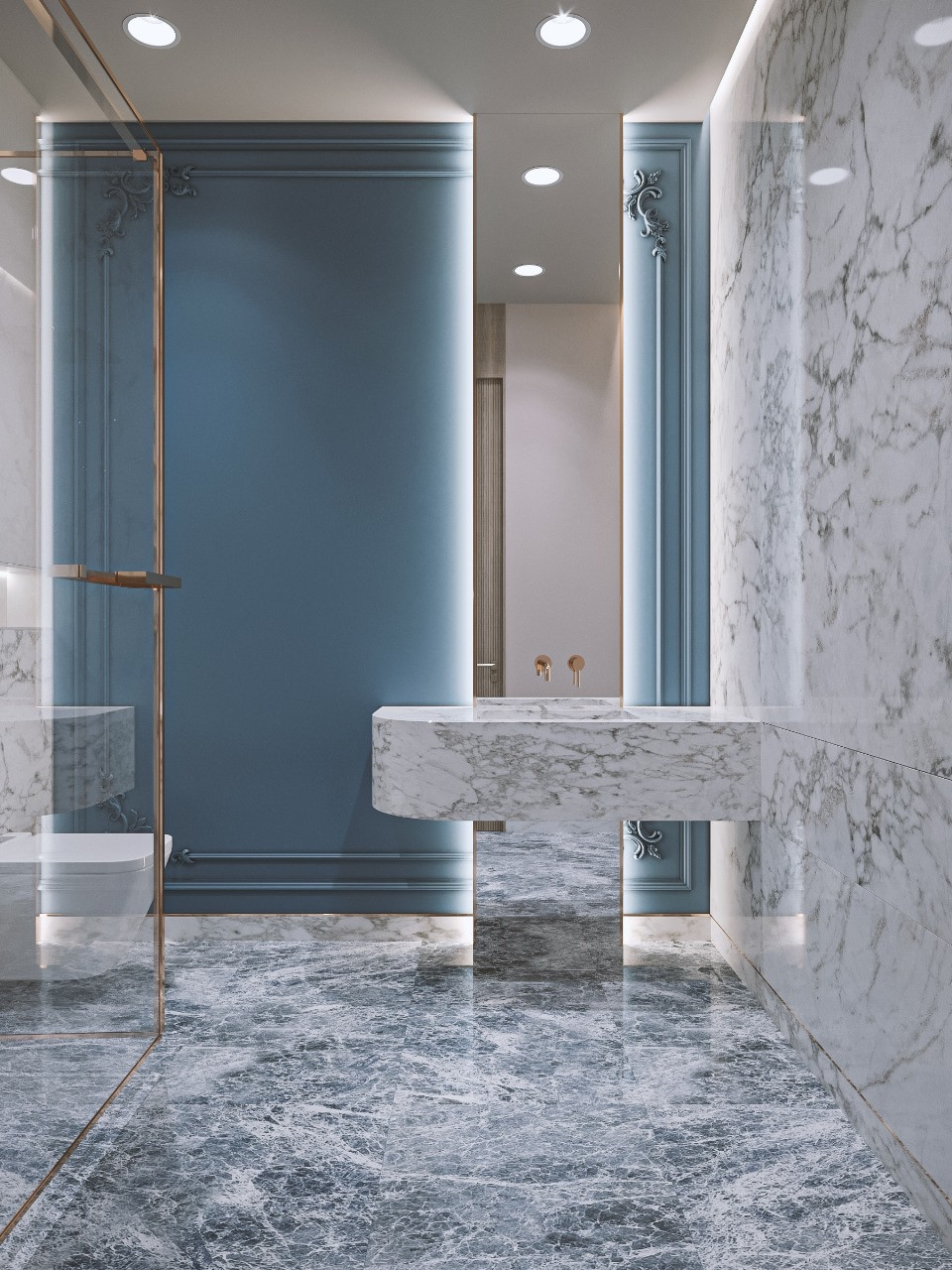 Elegant Style Bathroom Interior Design