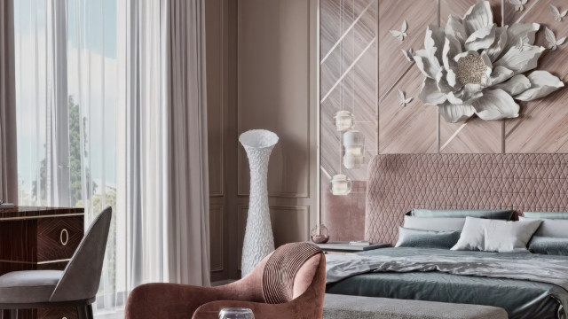 Шикарный дизайн спальни в элегантном стиле