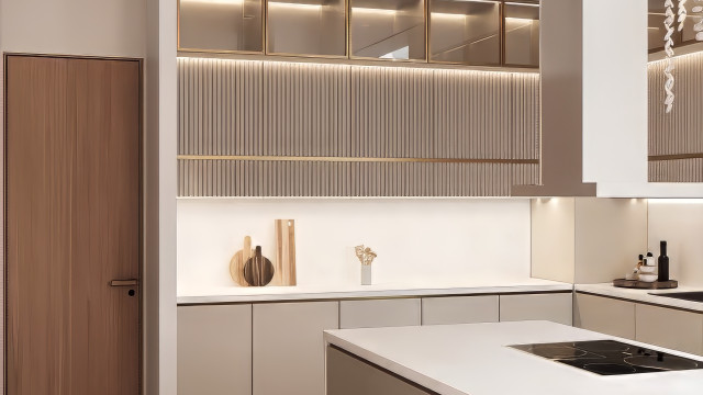 Cozy Kitchen Interior Art Deco