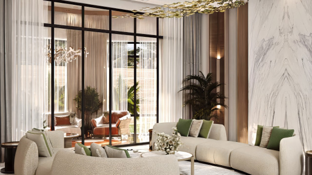 تصميم فاخر لغرفة الجلوس