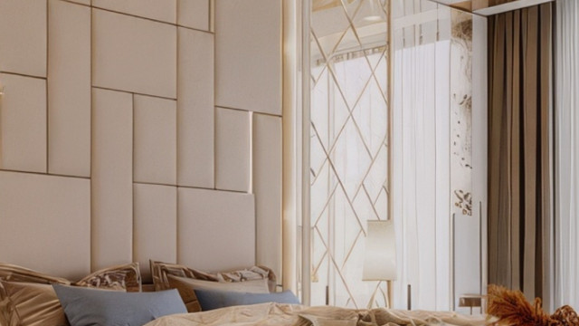 Perfect Gold Theme Bedroom Interior Design