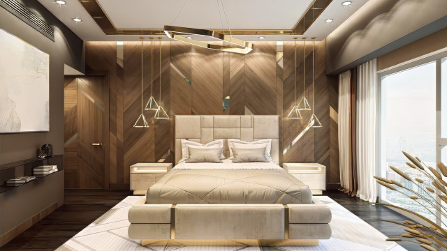 Splendid luxury bedroom interior