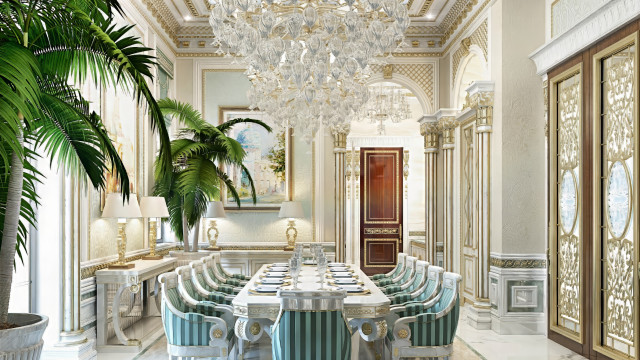 Luxurious living room in classic style