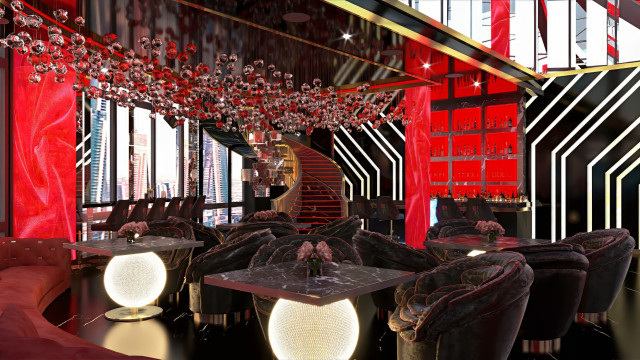 Просторное кафе в торговом центре