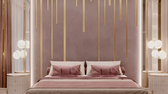 أجواء فاخرة في تصميم غرفة النوم الداخلي