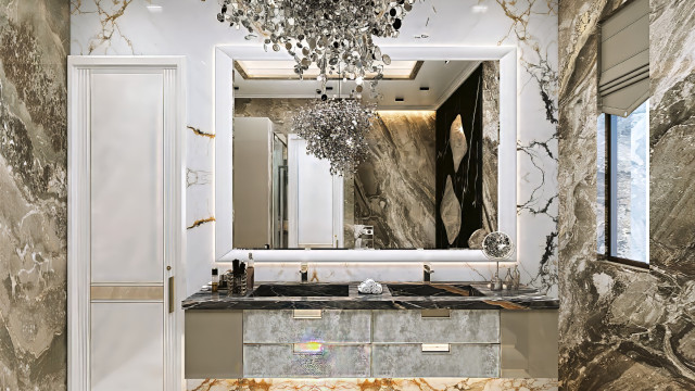 Bathroom with mosaic