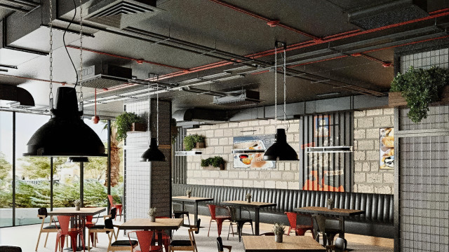 Модный дизайн интерьера кофейни