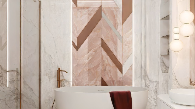 Relaxing bathroom interior