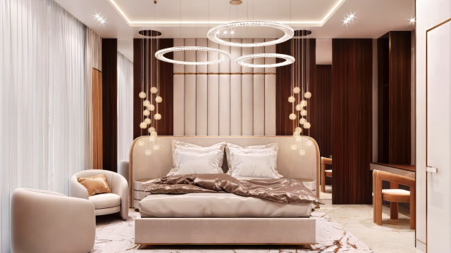 Boy luxury bedroom interior