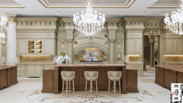 Royal Classic Kitchen Interior Design