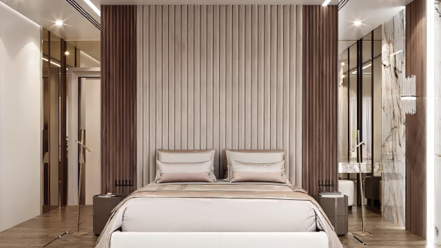 Luxury bedroom design in Sharja