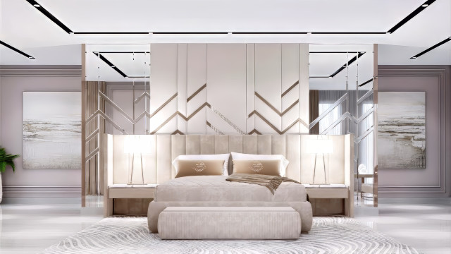 Luxury Oriental Style Bedroom Interior