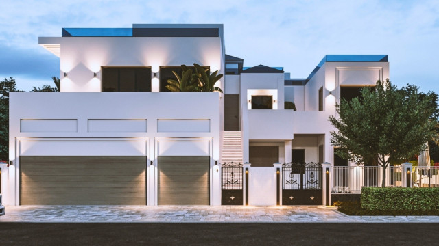 Al Barari villa exterior renovation Landscape