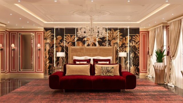 Classic luxury bedroom interior