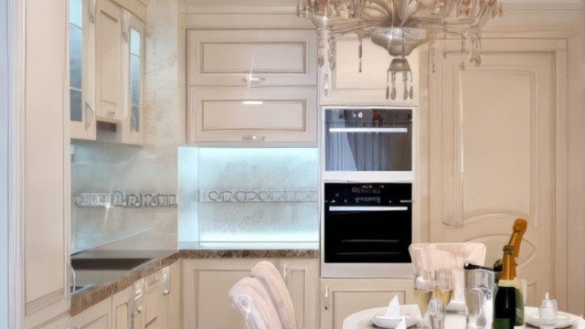 Kitchen in the style of neoclassicism