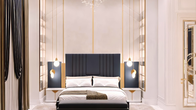 Новые решения для дома: дизайн спальни в стиле ар-деко
