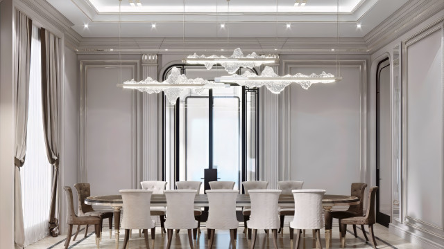 Интерьер столовой виллы — идеи и решения