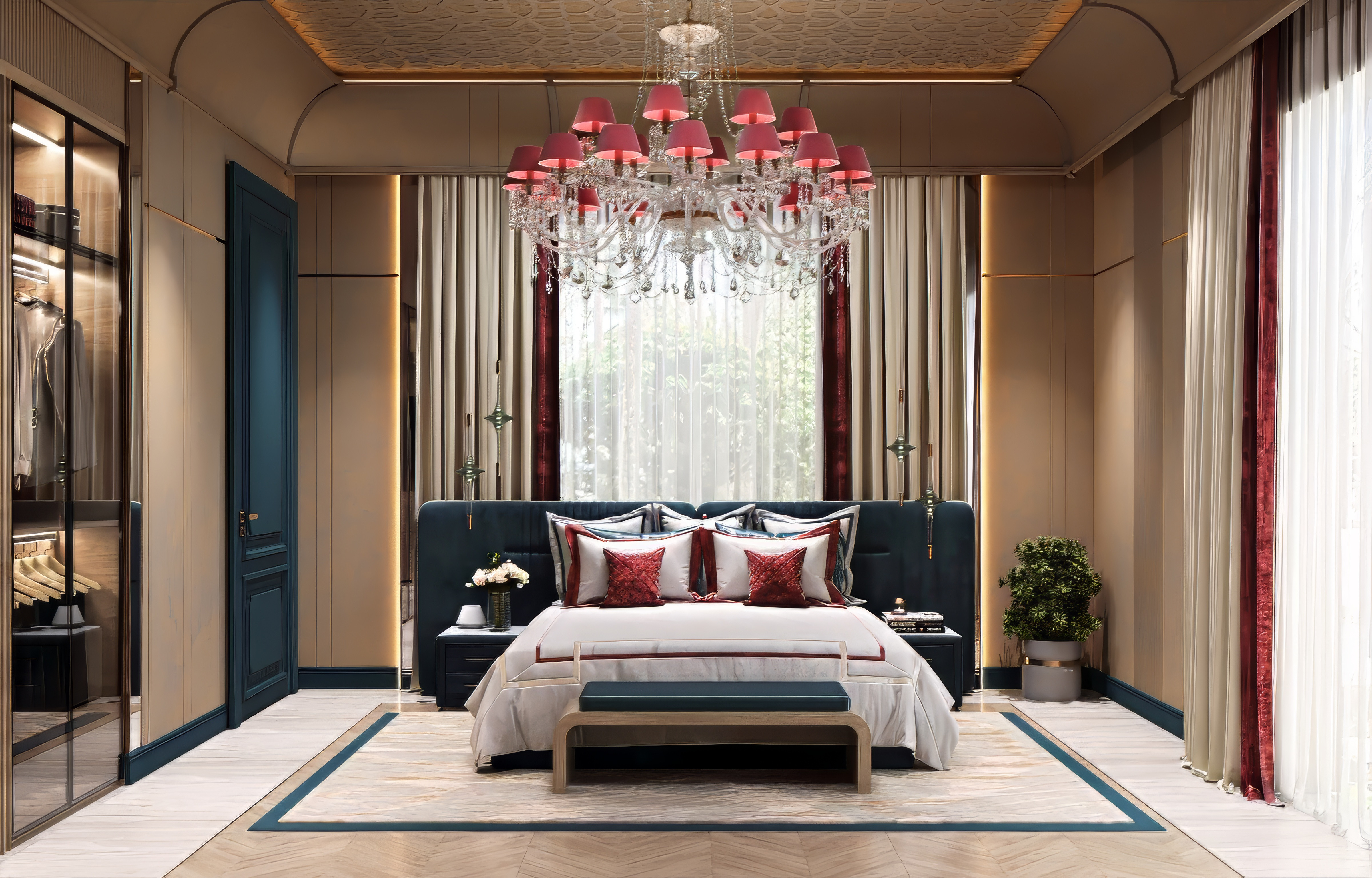 Gorgeous bedroom in luxury villa